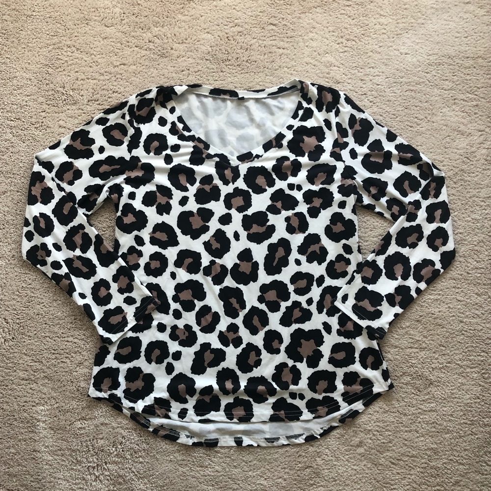 Animal print long sleeve top